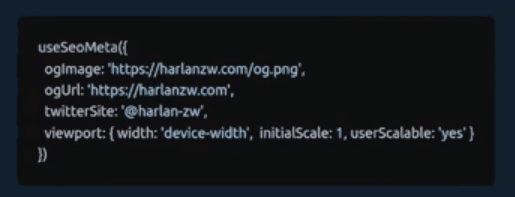 useSeoMeta code example