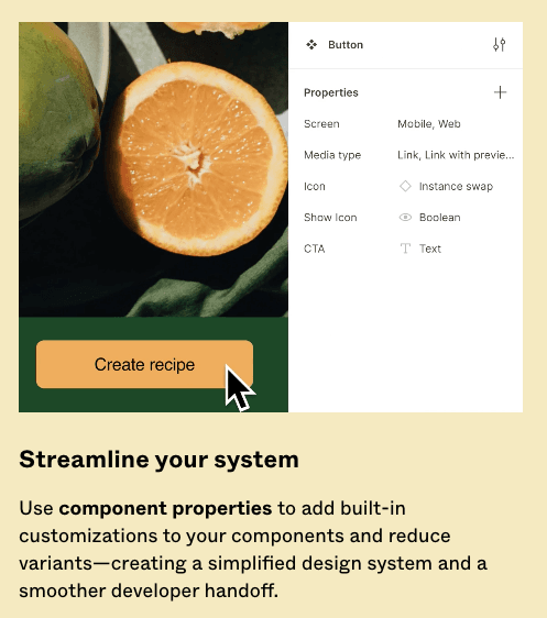 component properties in Figma