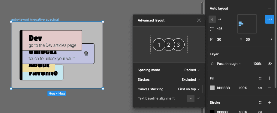 Using canvas stacking in Figma