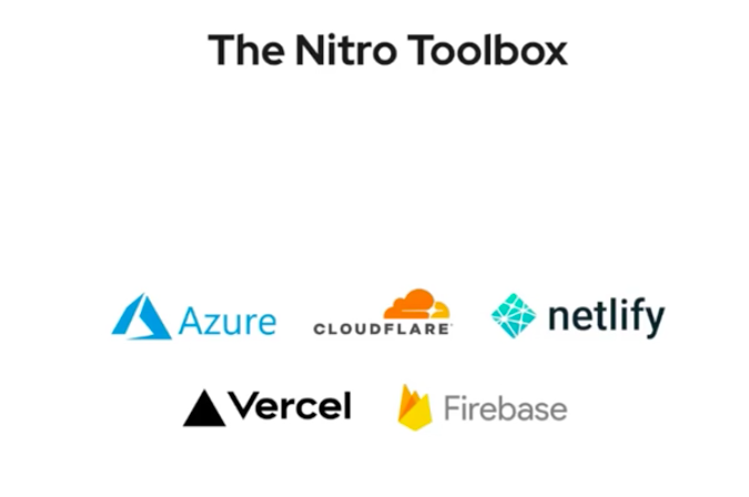 Different hosting providers (including cloudflare, netlify, and Vercel) that Nitro works with