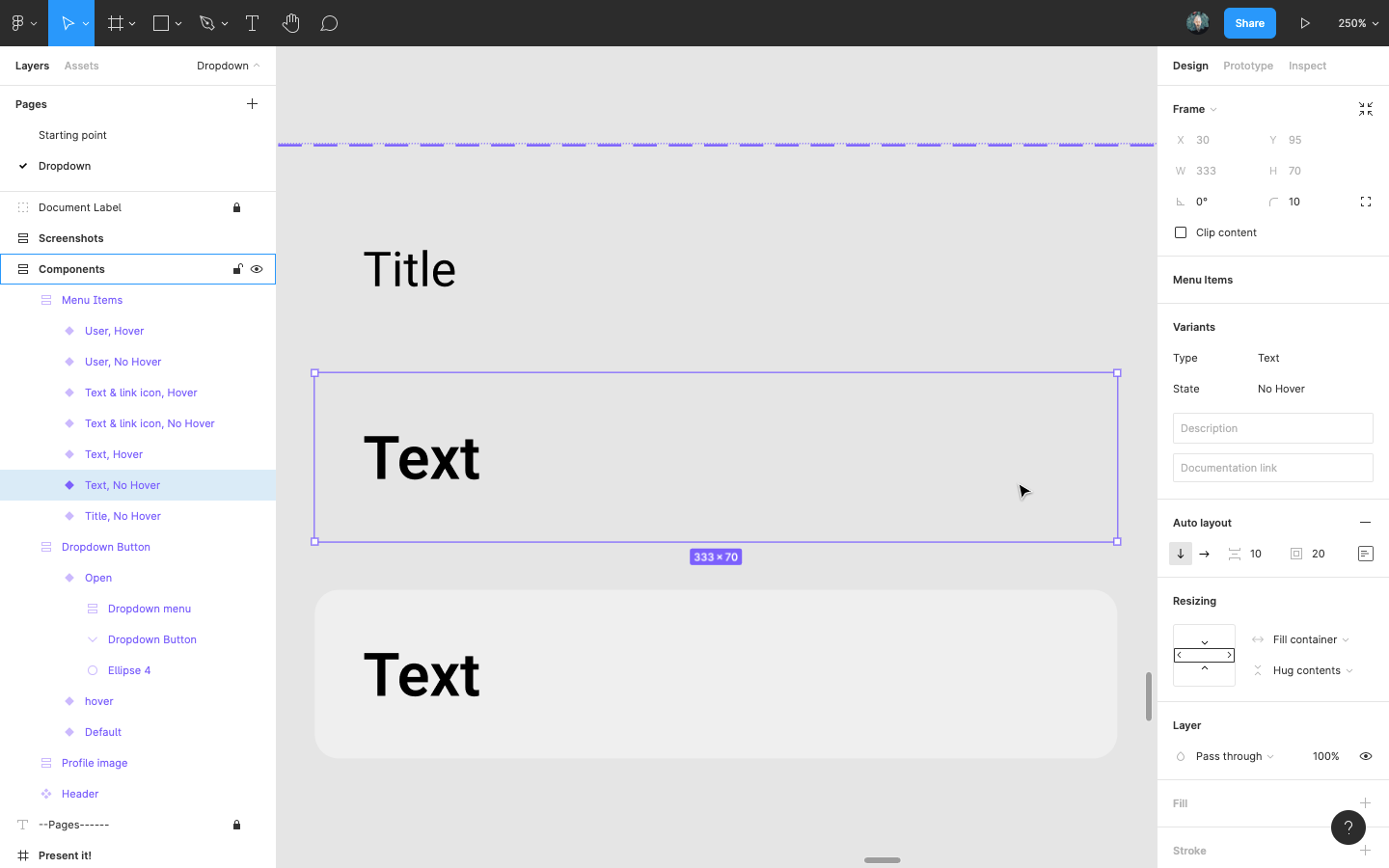 Add a text variant