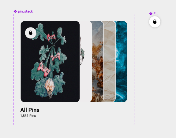Using the new auto-layout negative spacing to recreate Pinterest's pins stack