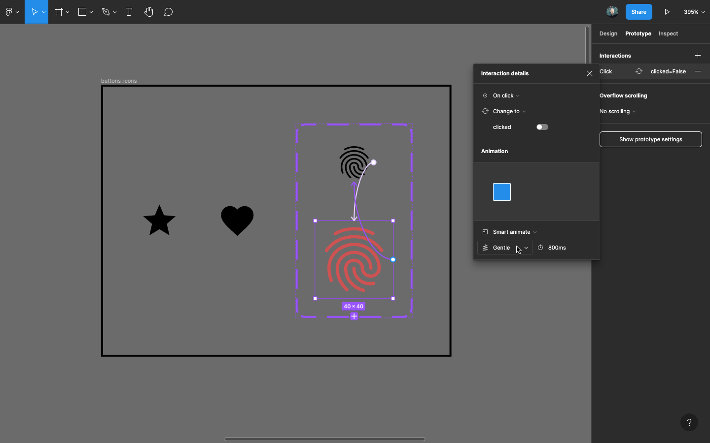 Make a delayed animation in Figma