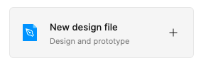 Create a new design file in Figma