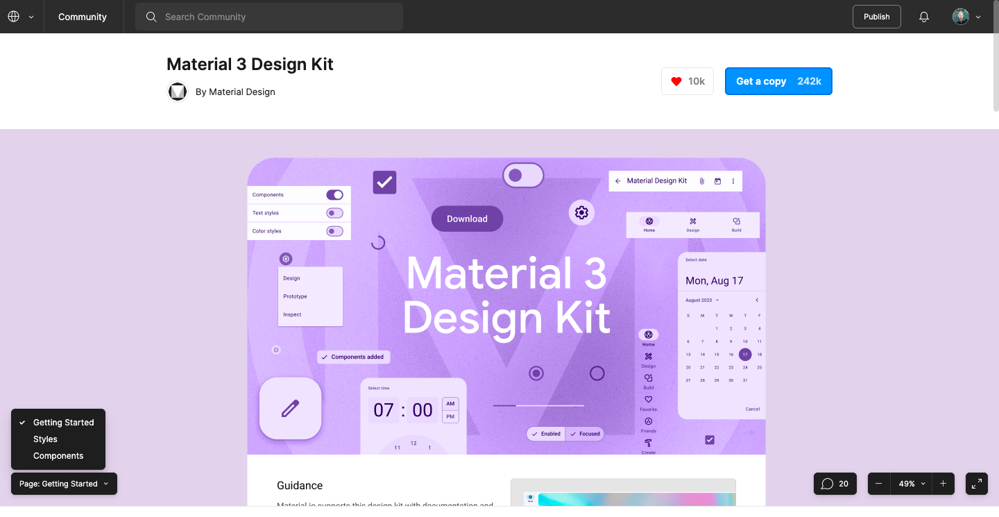 Material 3 design kit in figma